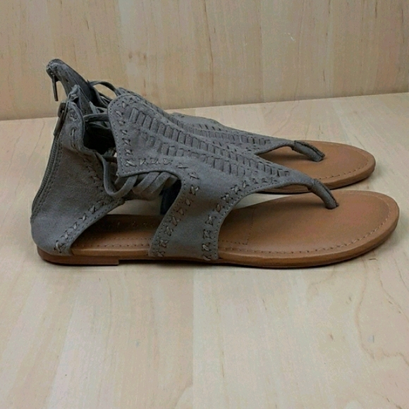 Altar'd State Leather Zip Back Sandals - Picture 4 of 8